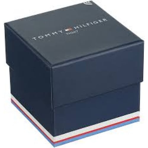 Tommy Hilfiger black and silver Watch | White Tray